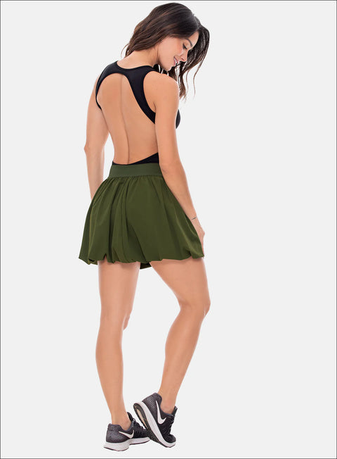 FALDA ABOMBADA ANDREINA VERDE